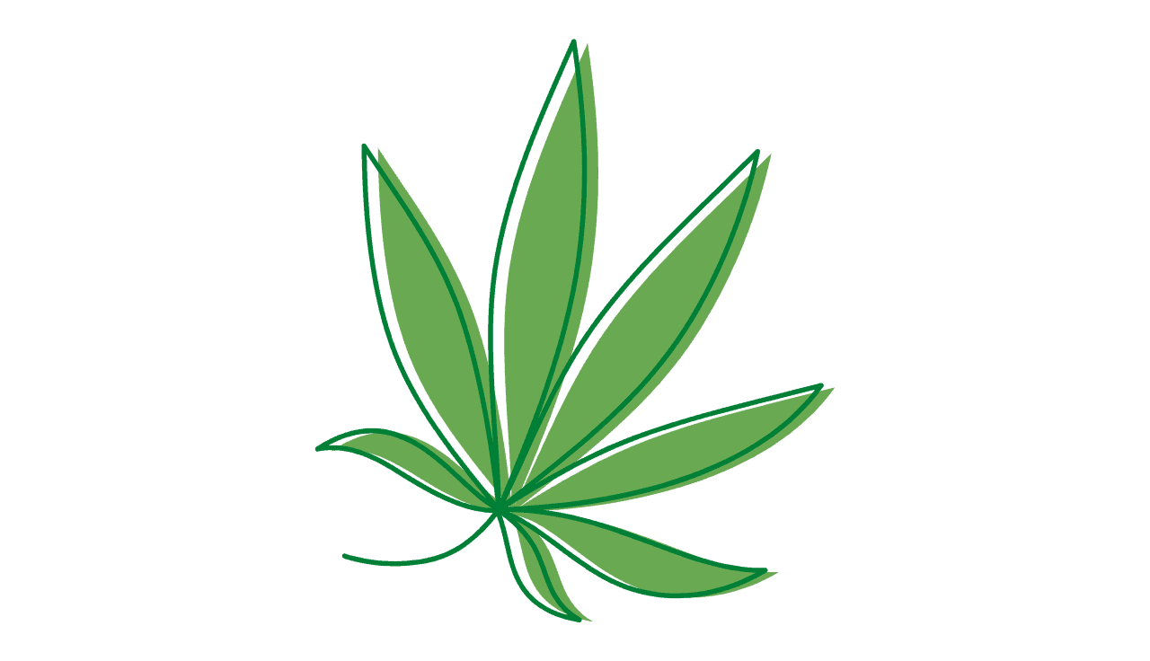 grafisches Cannabisblatt